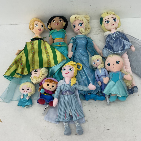 Disney Other - Disney Blue Stuffed Animal Princess Plush Toy Lot Jasmine Aladdin